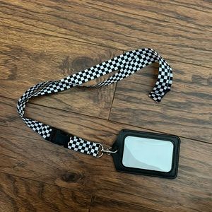 Black and White Lanyard